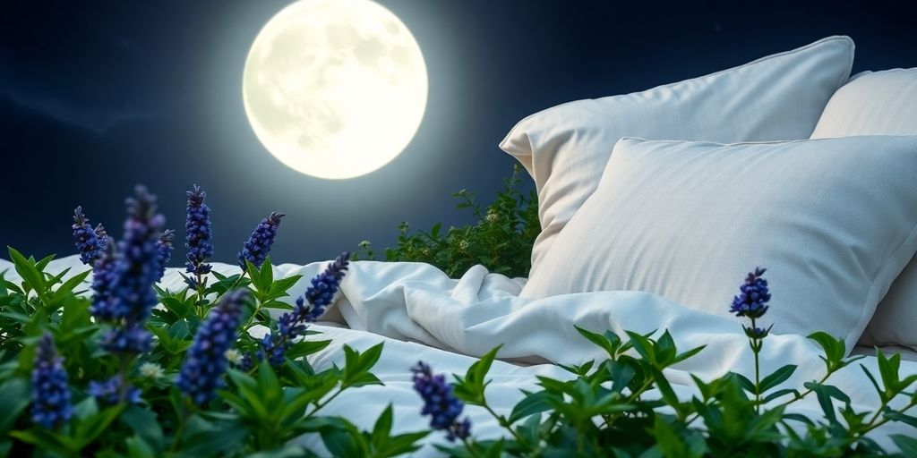 Calming natural elements for a restful night's sleep.